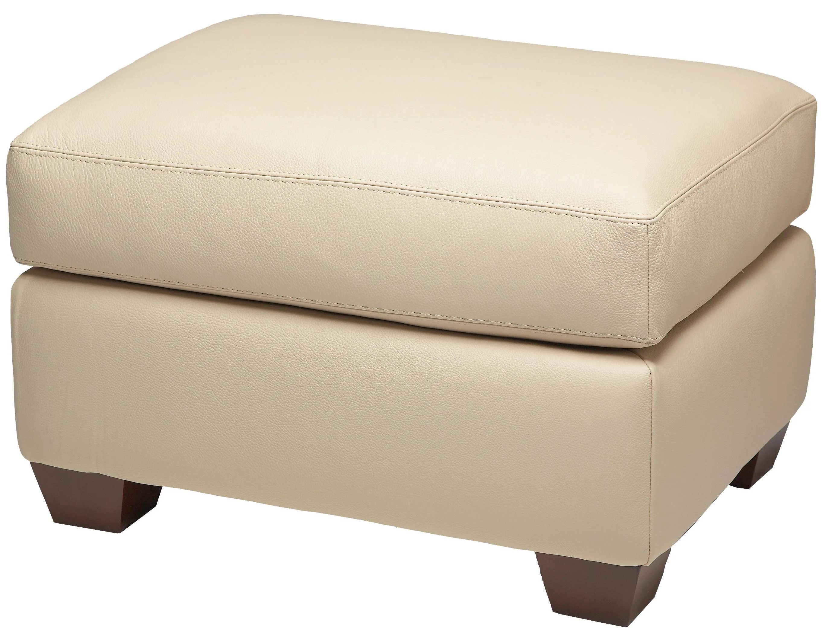 American Leather Savoy Contemporary Upholstered Ottoman Reeds